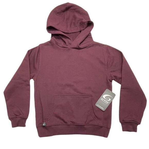 GTM SPORTSWEAR Unisex‎ Kids Fleece Hoodie Sizes YS/YM/YXL Burgundy Maroon NWT - Picture 3 of 11